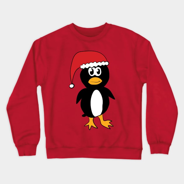 Santa Hat Penguin Crewneck Sweatshirt by Eric03091978